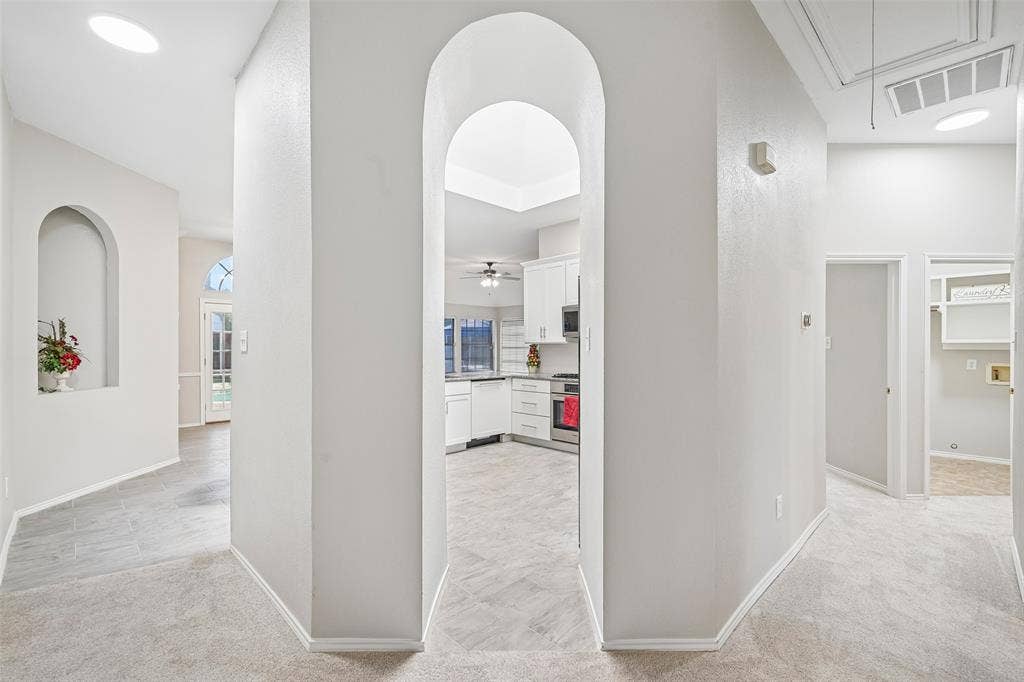 Archways define distinct areas