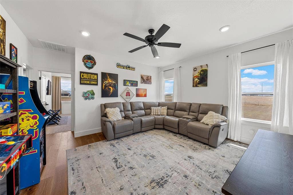 446 Wade Drive, Eddy, TX 76524 Recessed lighting, ceiling fan, and wood-finish flooring
