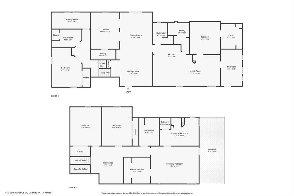 419 Sky Harbour Court, Granbury, TX 76049 Floor Plan