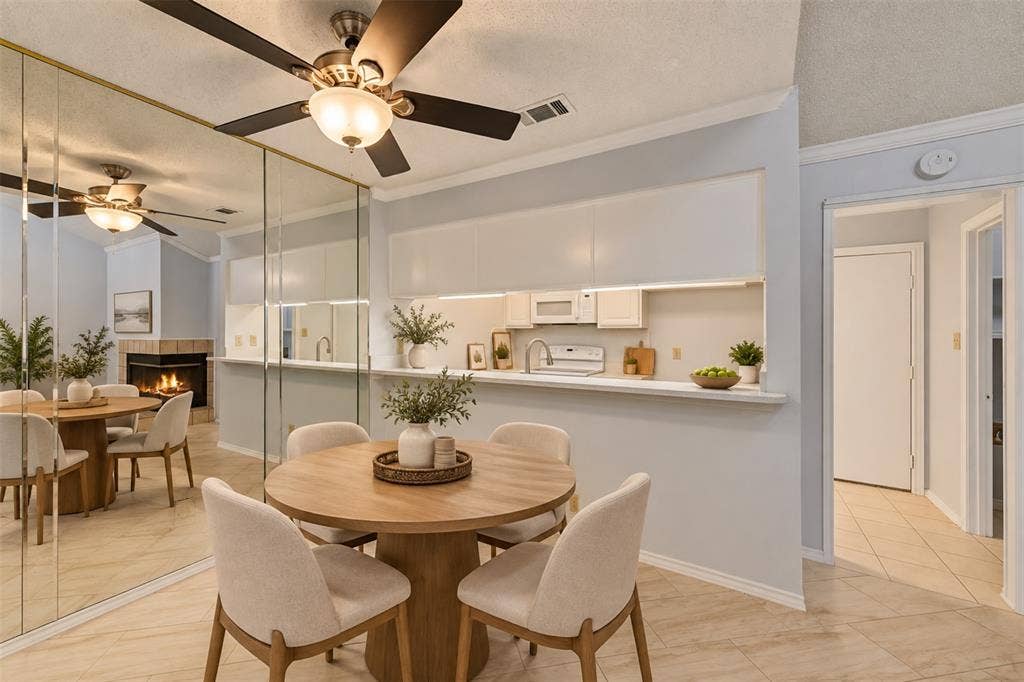 2800 Keller Springs Road, #1D, Carrollton, TX 75006 Dining Area Virtually Enhanced