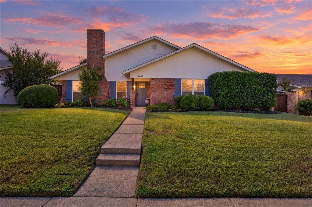 4448 Cleveland Drive, Plano, TX 75093 Twilight photo of 4448 Cleveland. VIRTUALLY STAGED