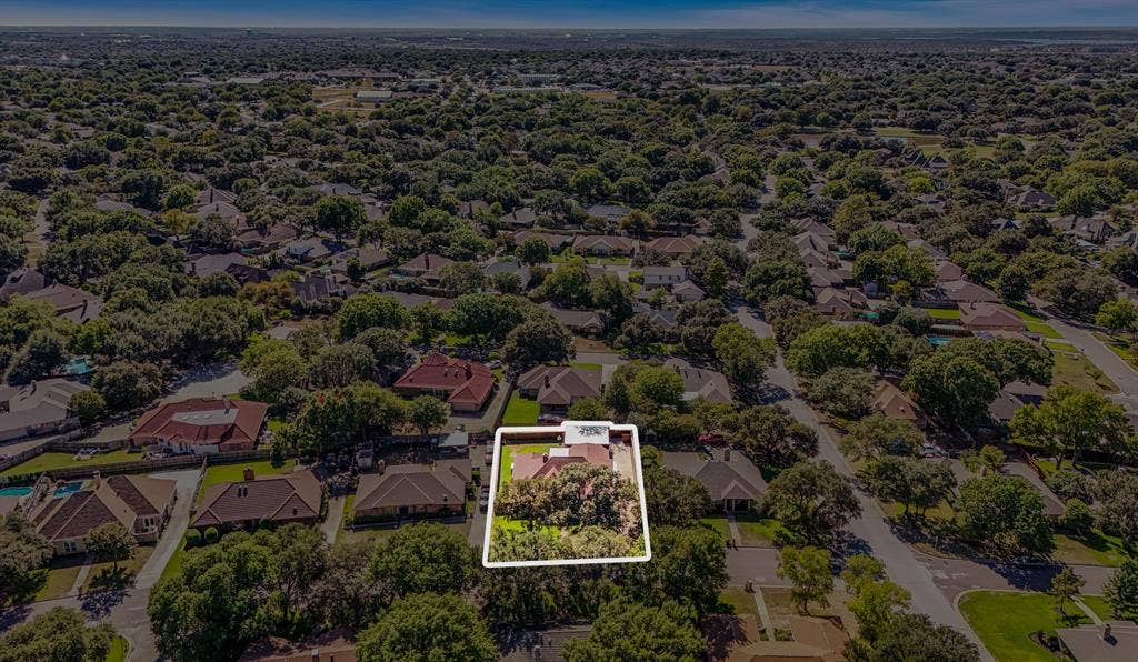 7104 Church Park Drive, Fort Worth, TX 76133 Aerial view of 7104 Church Park Dr, Ft Worth TX 76133 in the Candleridge Addition