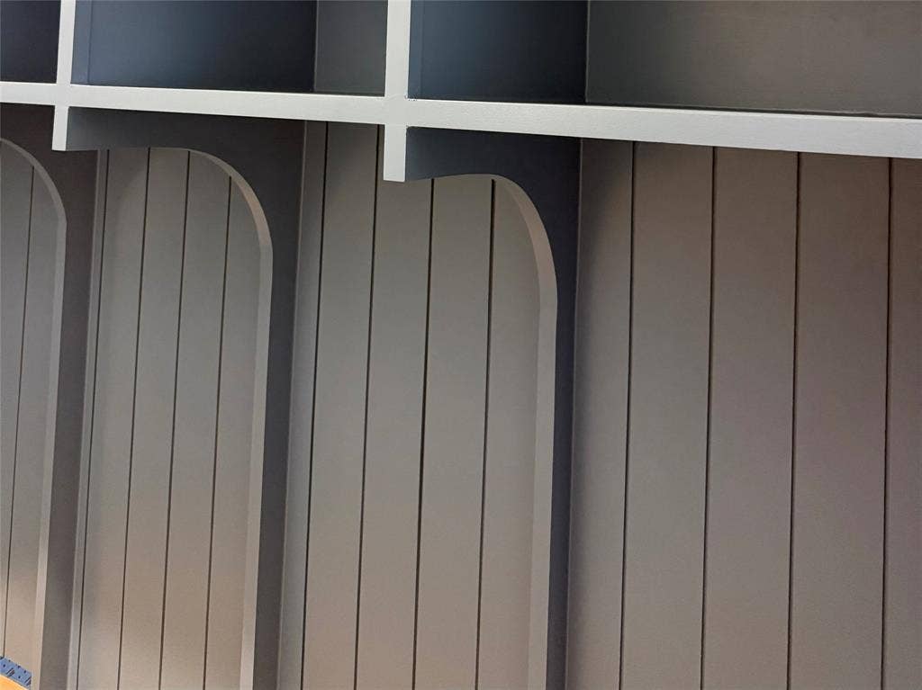 9620 Lakemont Drive, Dallas, TX 75220 Built-in shelving with cubbies and vertical paneling