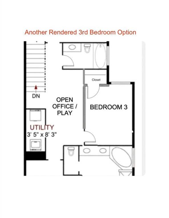 6816 Livorno Lane, Frisco, TX 75034 RENDERED INSPIRATION FOR A POSSIBLE FUTURE 3RD BEDROOM