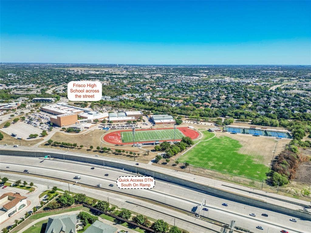 6816 Livorno Lane, Frisco, TX 75034 Bella Casa has Prime location just off the DNT across from Frisco High School, with direct toll entry ramp to DNT South out the Stonebrook Entrance