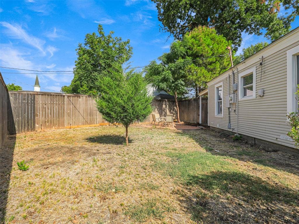 1502 Resistol Road, Garland, TX 75042 Backyard can be enlarged by moving side fence lines if desired