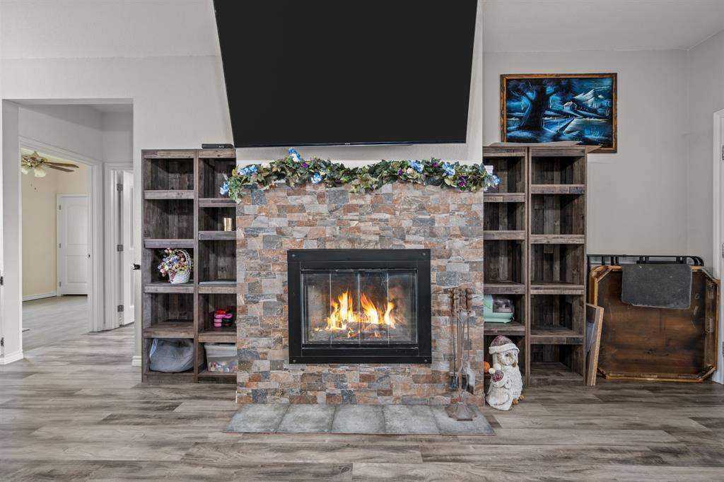 1215 River Hills Road, Stephenville, TX 76401 Stone fireplace