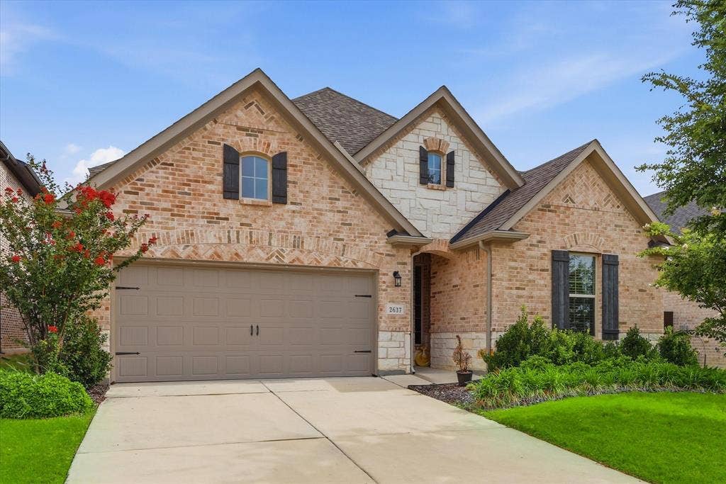 2637 Basswood Drive, Northlake, TX 76226 Brick and stone exterior with gabled roof lines