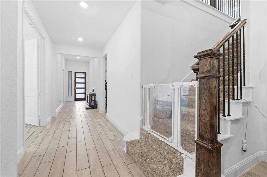 2637 Basswood Drive, Northlake, TX 76226 Wood-finish flooring throughout the hallway
