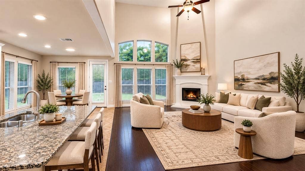 2909 Mountain Creek Drive, McKinney, TX 75072 Living Room Staged