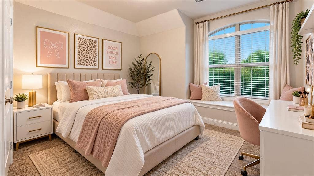 2909 Mountain Creek Drive, McKinney, TX 75072 Upstairs bedroom Staged