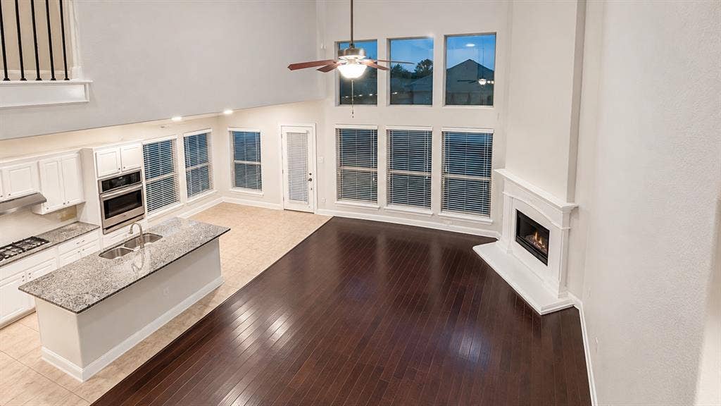 2909 Mountain Creek Drive, McKinney, TX 75072 Living room view from upstairs