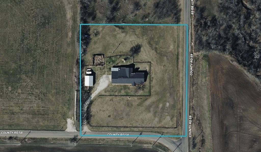 10944 County Road 58, Celina, TX 75009 Aerial with boundaries
