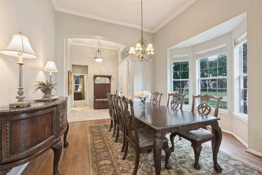 5406 Xavier Place, Richardson, TX 75082 Dining room with atached living room