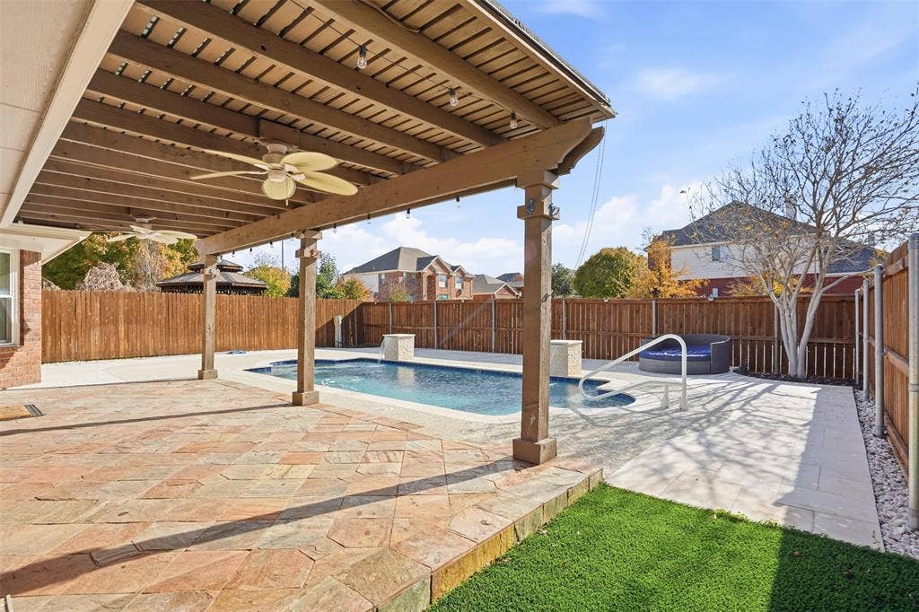 4525 Lodestone Lane, Fort Worth, TX 76123 Pergola Patio, Pool & Backyard