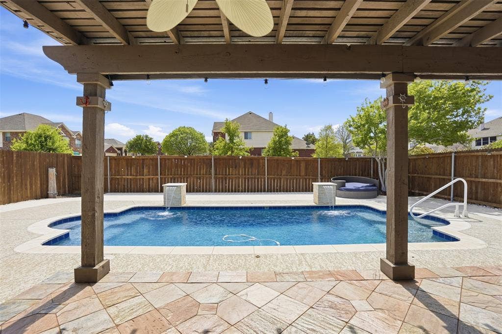 4525 Lodestone Lane, Fort Worth, TX 76123 Covered Pergola Patio with Inground Pool