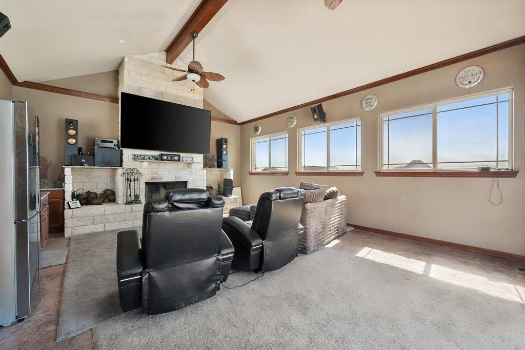 Detached garage converted to game room