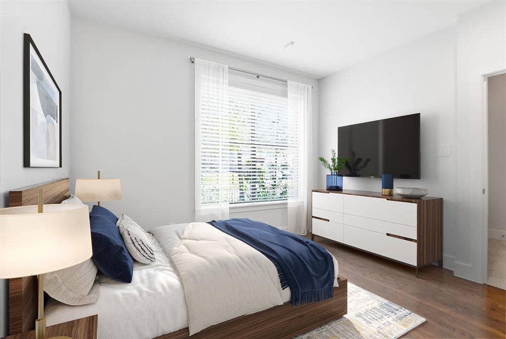 4211 Rawlins Street, #530, Dallas, TX 75219 1st Floor Bedroom- virtual staging
