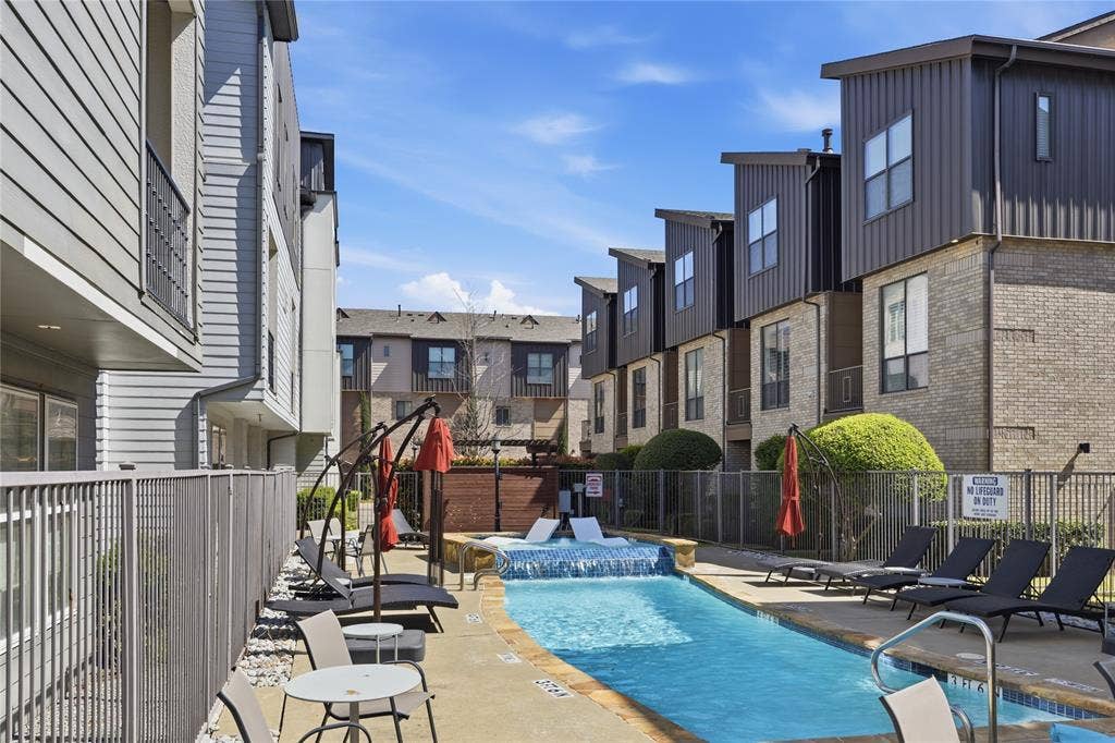 4211 Rawlins Street, #530, Dallas, TX 75219 One of the only townhome communities in Oak Lawn to feature a pool.