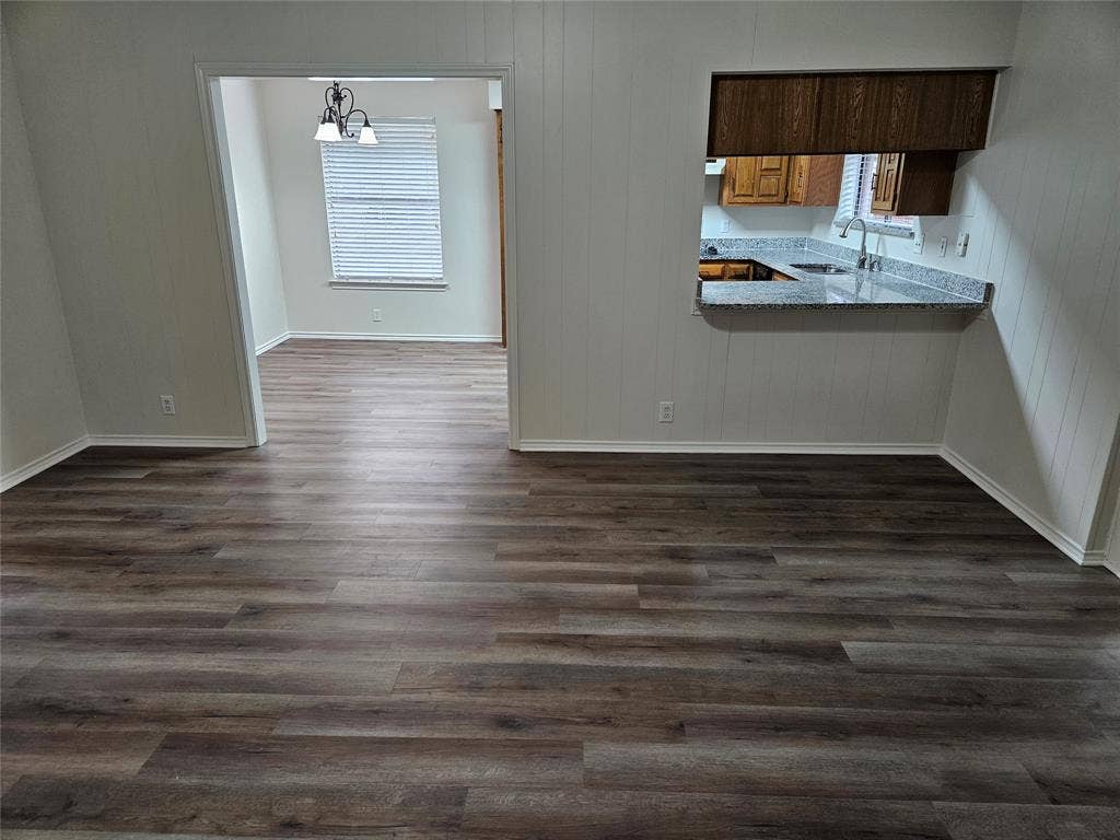 Looking into breakfast area from living room