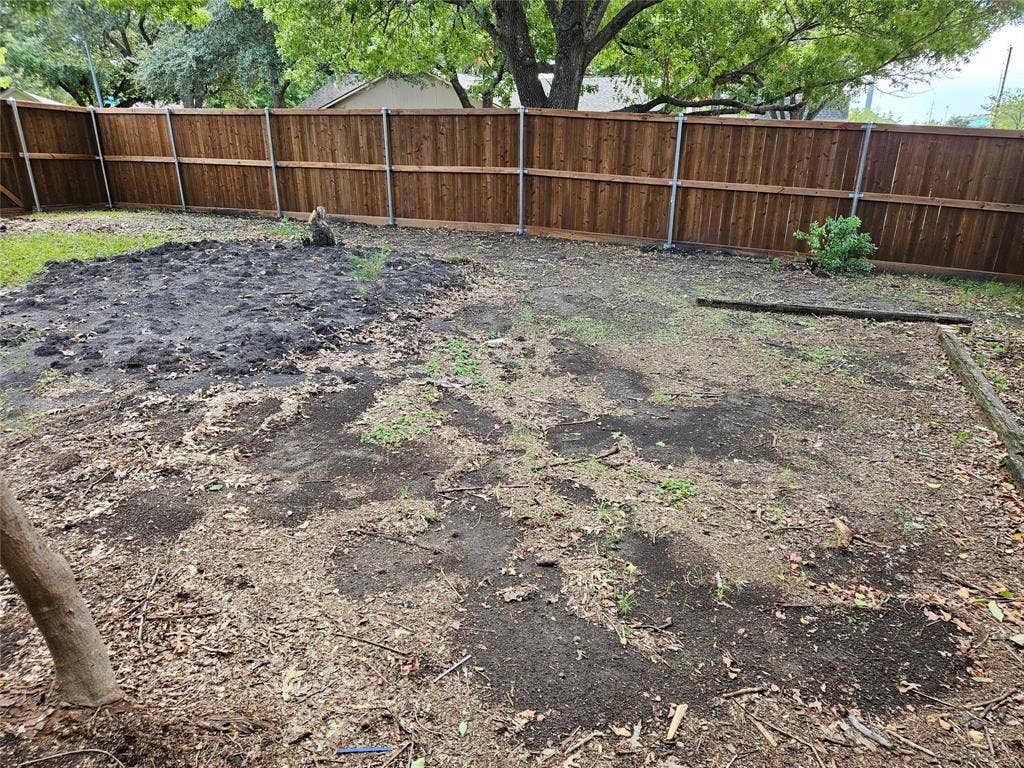 Private back yard