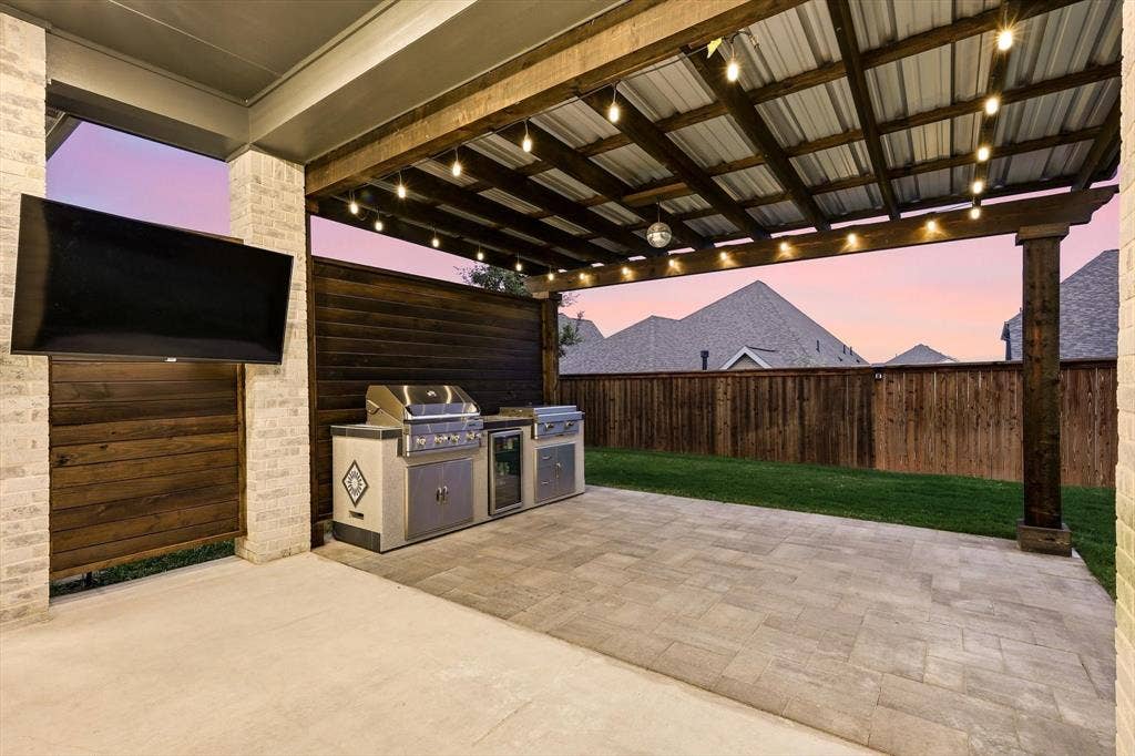 4230 Crown Run Road, Midlothian, TX 76065 Expanded Back Patio, Pergola, Outdoor Kitchen and Smart TV