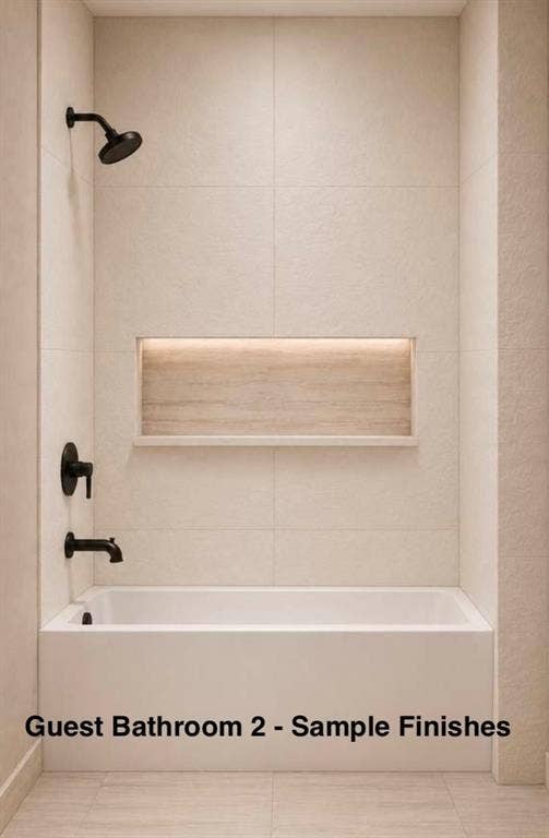1333 Amos Street, Dallas, TX 75212 2nd Level Guest Bathroom Tub - Sample Finishes