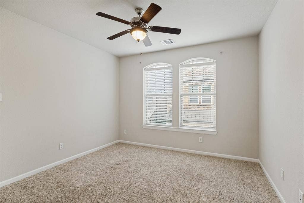 Ceiling fan and walk-in closet