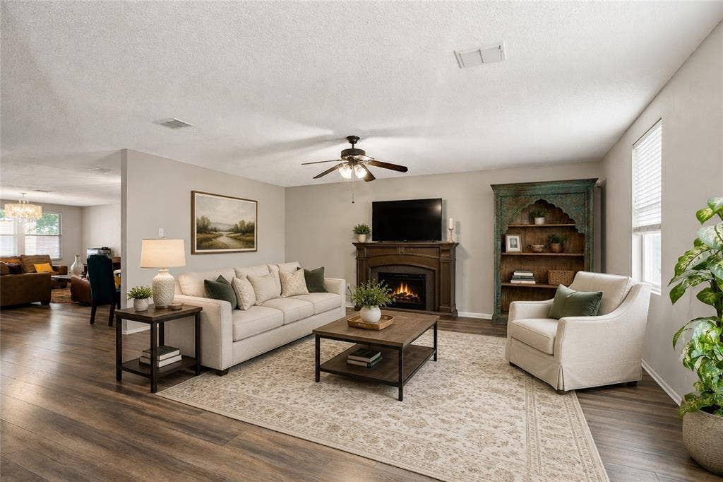 1856 Lariat Drive, Fort Worth, TX 76247 Family room, virtually enhanced