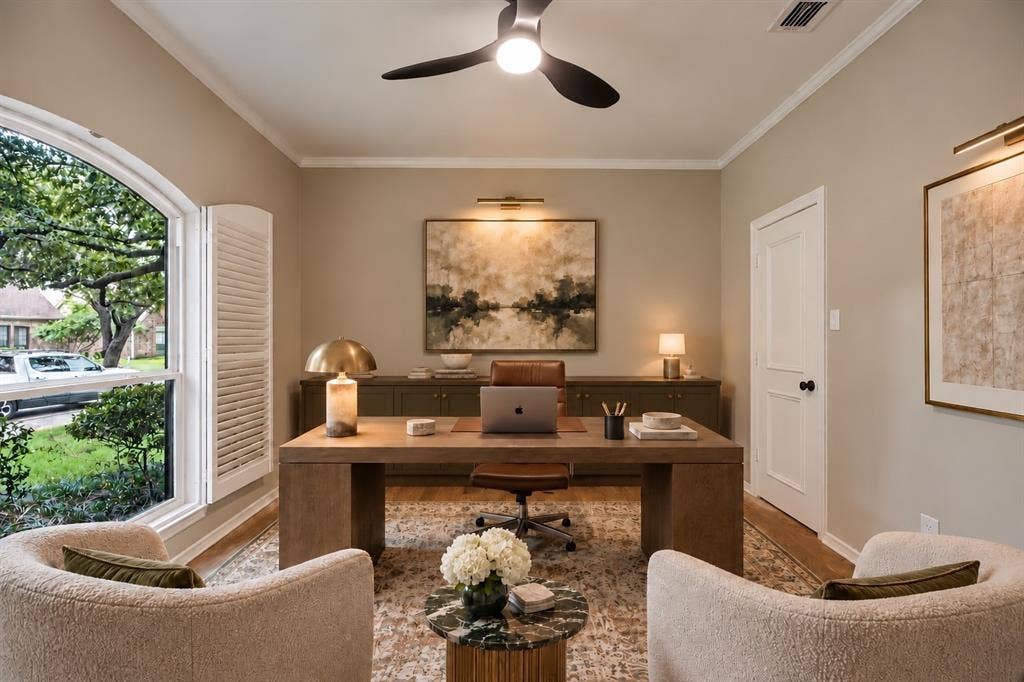 6707 Dupper Drive, Dallas, TX 75252 **Virtually Staged to show option to use this room as home-office