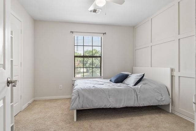 7944 Eddie Drive, Plano, TX 75025 Carpeted flooring, window with blinds, ceiling fan with integrated lighting, and board-and-batten wall detailing