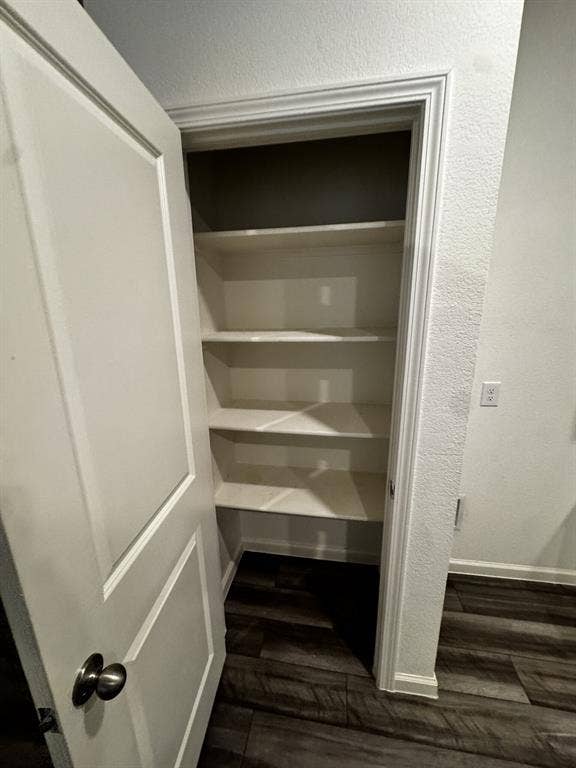 1813 Chapel Hill Road, Princeton, TX 75407 Recessed pantry with five fixed shelves and wood-finish flooring