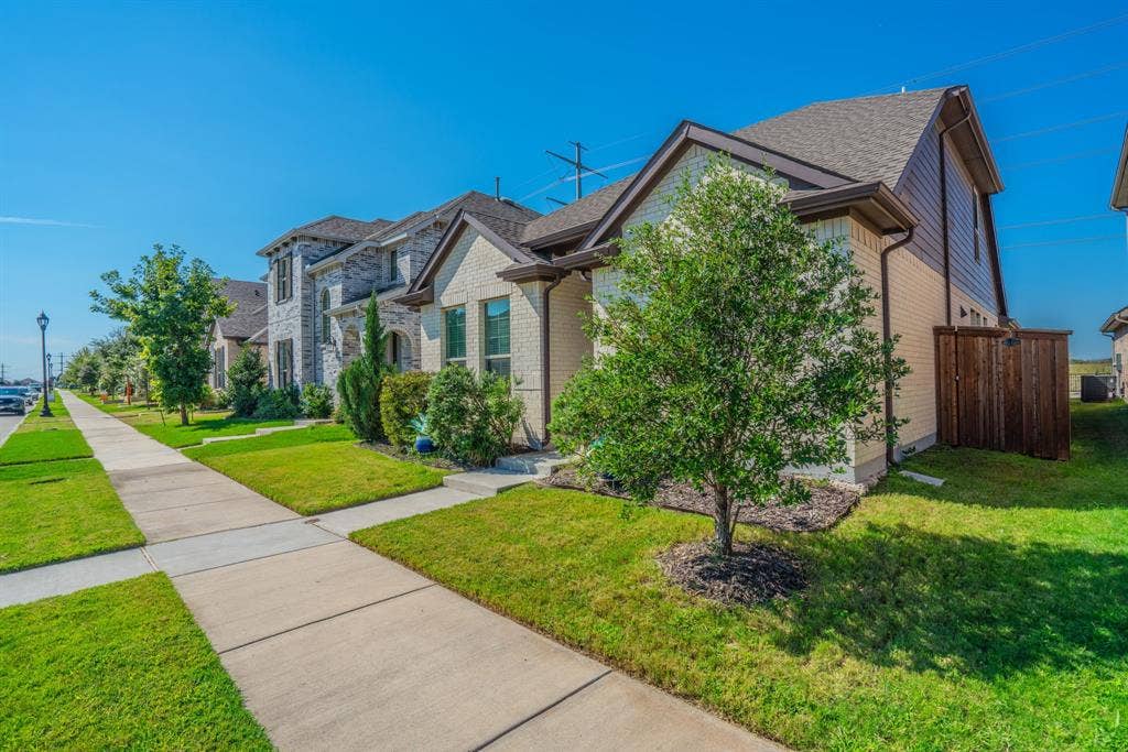 Landscaped front area
