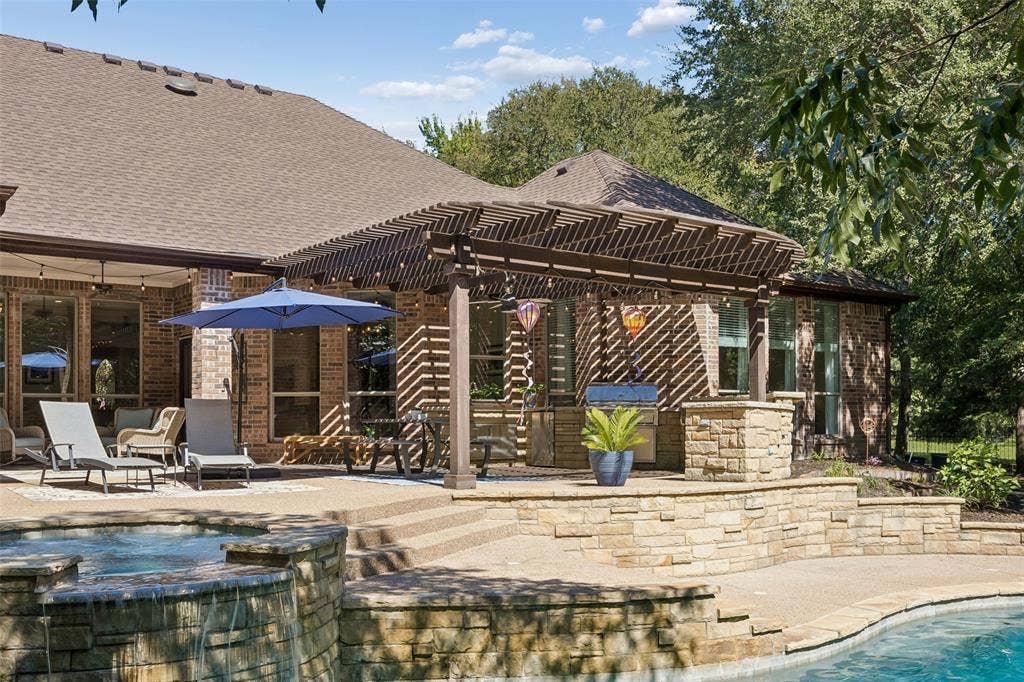 Multi Level Deck with kitchen and cedar pergola