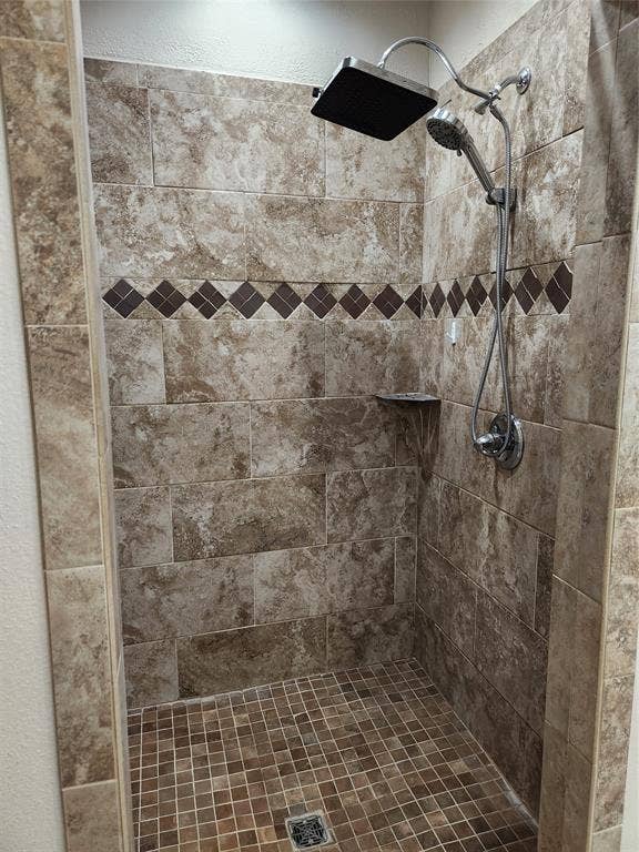 Primary bathroom shower.