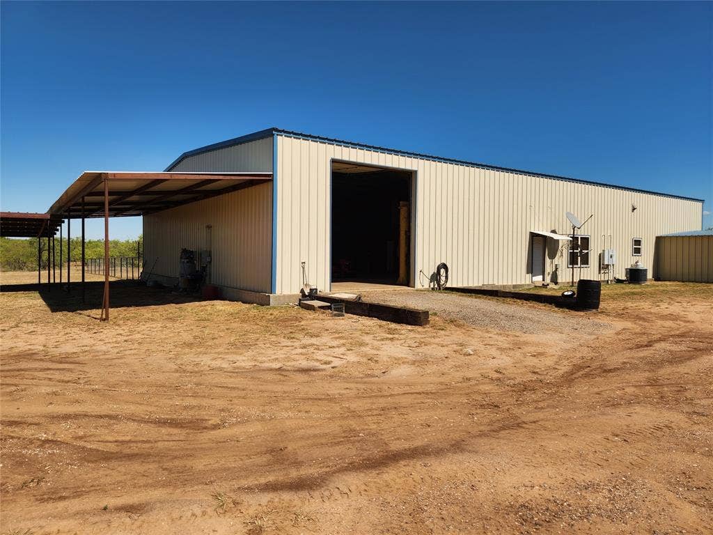 Shop door and RV or boat storage cover.