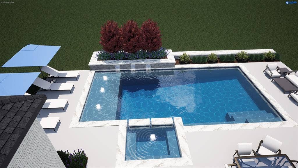 940 Healey Drive, Fairview, TX 75069 Pool Rendering