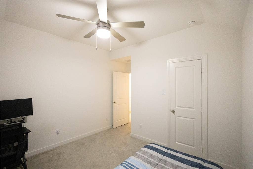 3017 Andorra Road, McKinney, TX 75071 Recessed lighting, ceiling fan, neutral wall color, and carpeted flooring