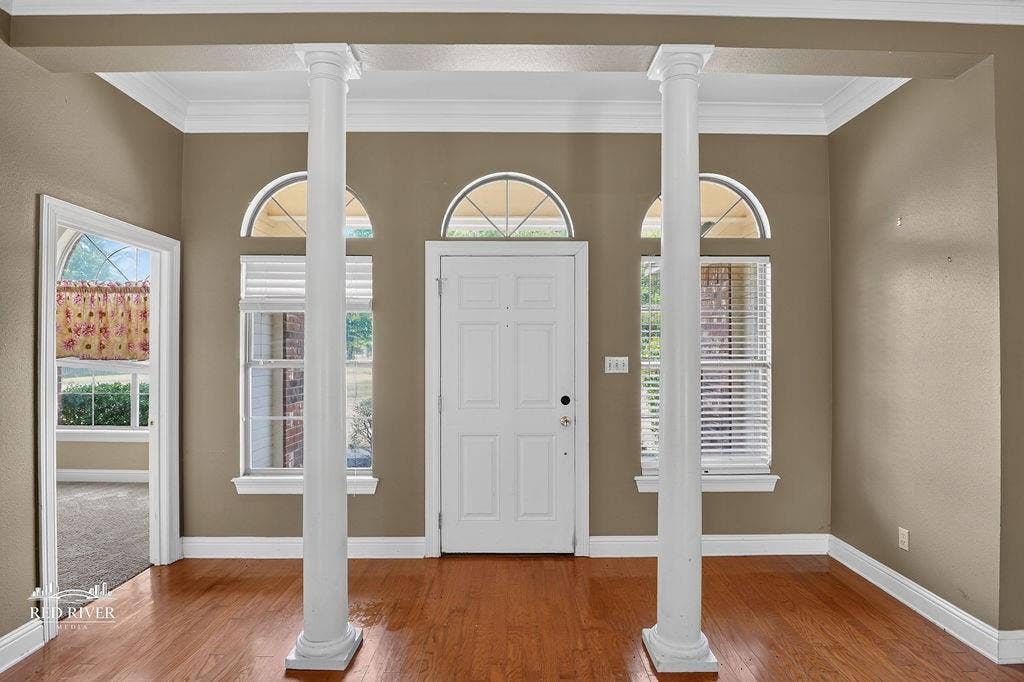 10571 Norris Ferry Road, Shreveport, LA 71106 View is standing at the fireplace looking the front of home.