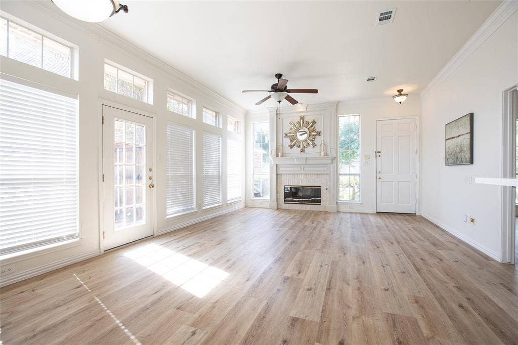 Bright, open-concept living and dining room with abundant natural light.