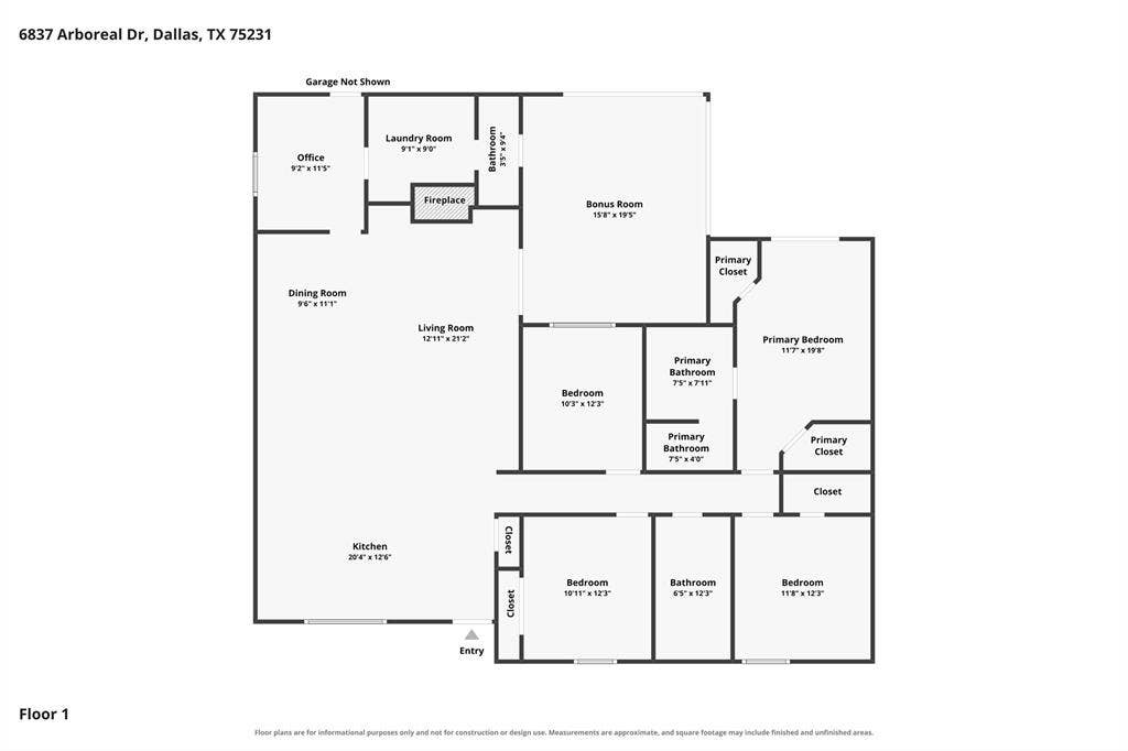 6837 Arboreal Drive, Dallas, TX 75231 6837 Arboreal Drive, Dallas, TX 75231