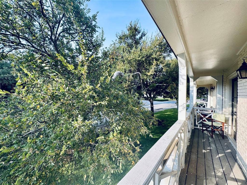 5907 E University Boulevard, #201, Dallas, TX 75206 From living room East patio / balcony