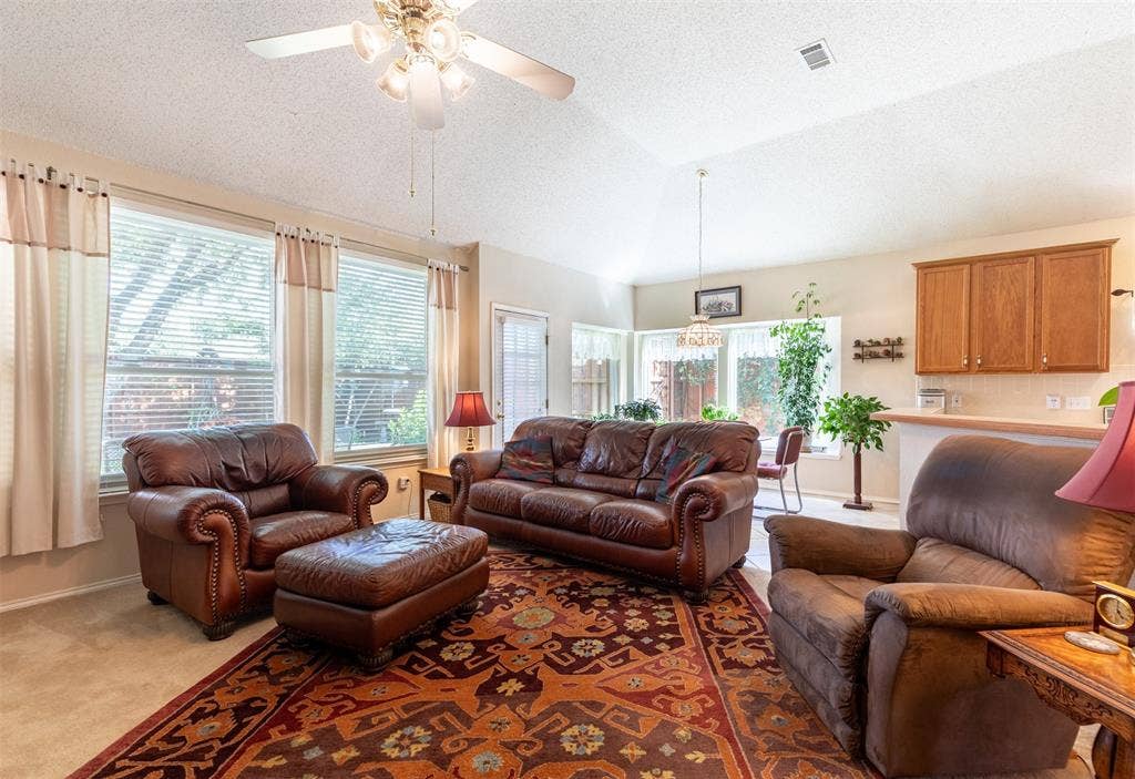 10208 Noel Drive, Frisco, TX 75035 Spacious living room filled with natural light.