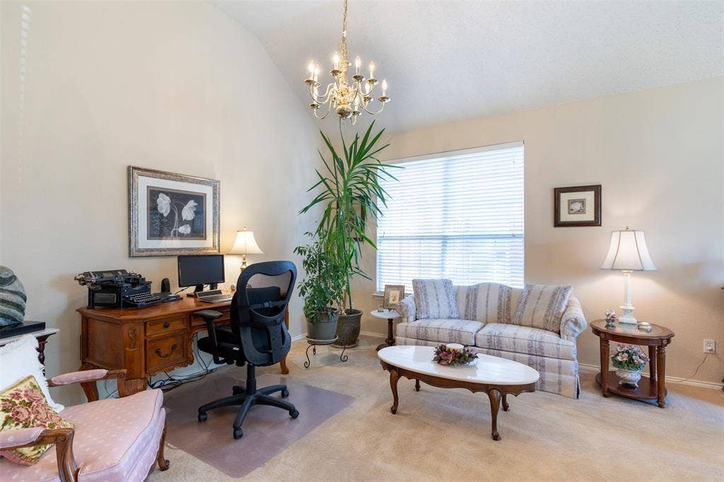 10208 Noel Drive, Frisco, TX 75035 Dining room with chandelier.