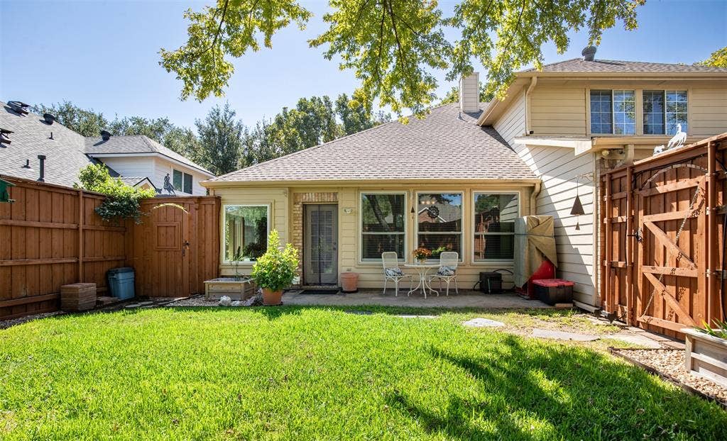 10208 Noel Drive, Frisco, TX 75035 Backyard patio with side gates.