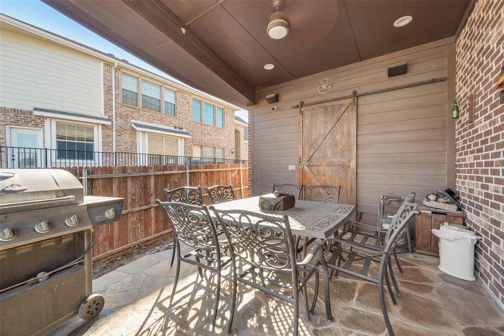5056 Empire Way, Irving, TX 75038 Patio with a storage area