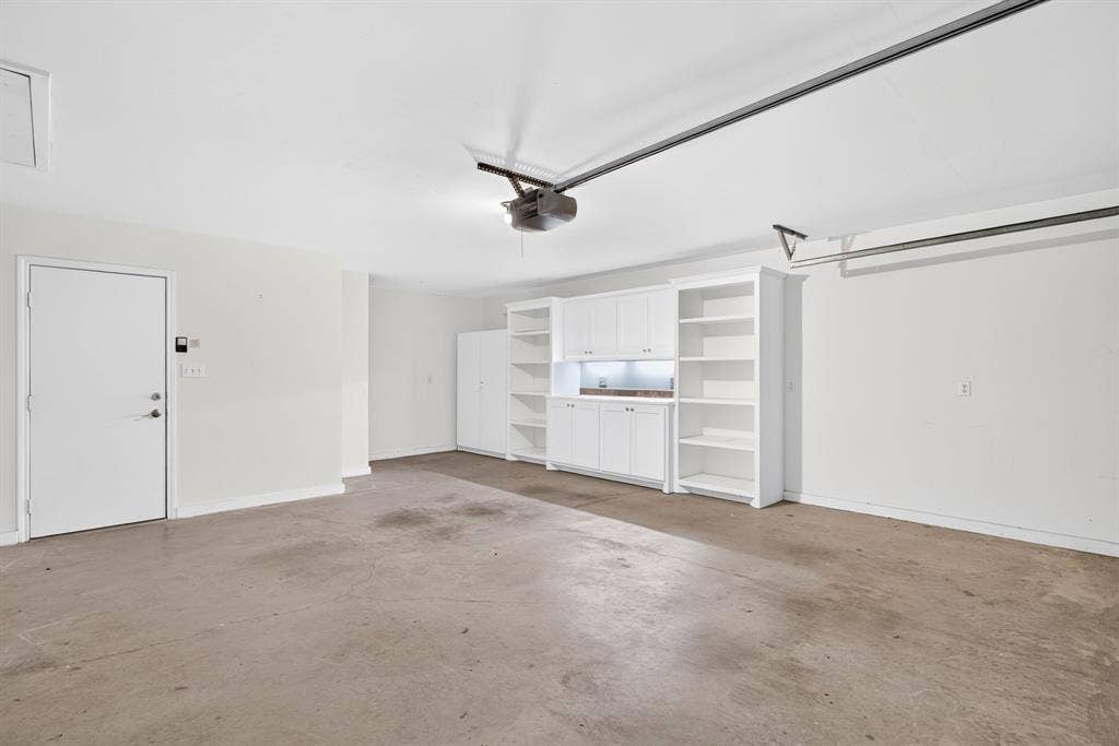 We normally don't photograph the garage...but guys! The space! The storage! The surge protector!