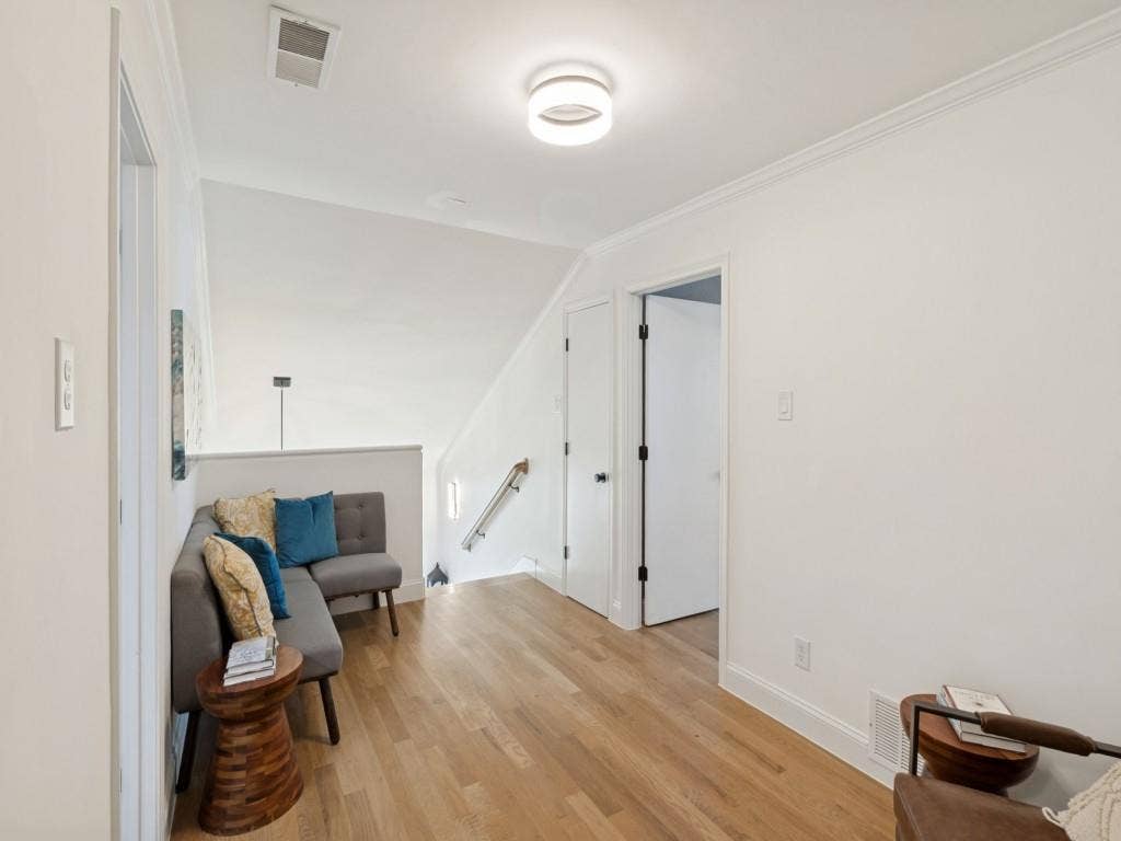 upstairs