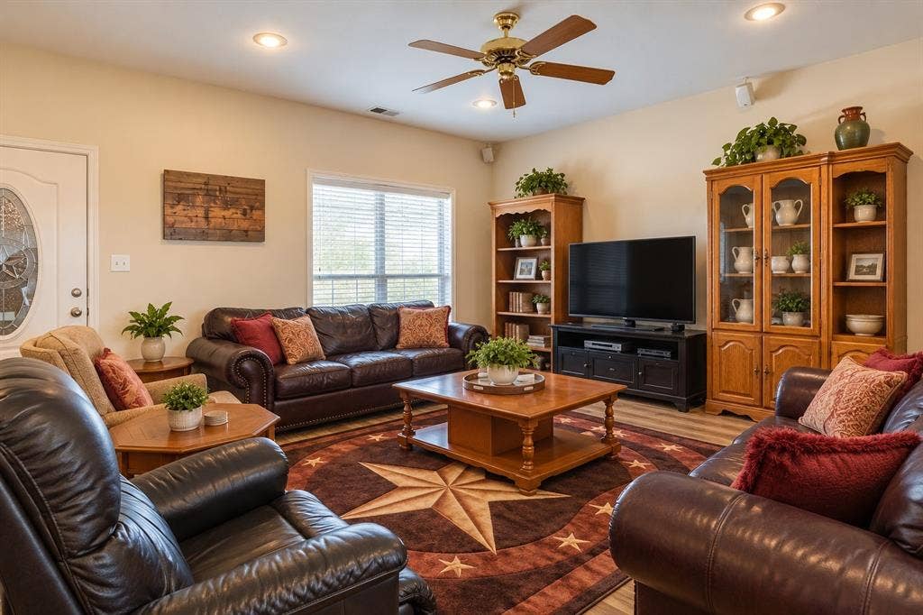 2313 Potosi Road, Abilene, TX 79602 AI decluttered living room.