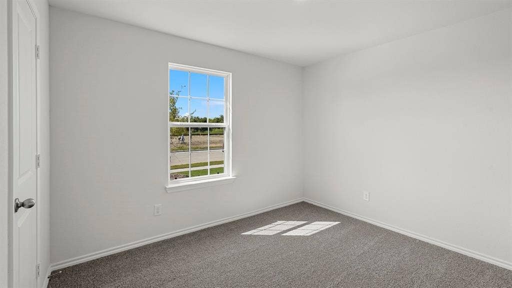 809 Brook Lane, Josephine, TX 75135 Neutral wall paint, carpet flooring, and a single window with white trim